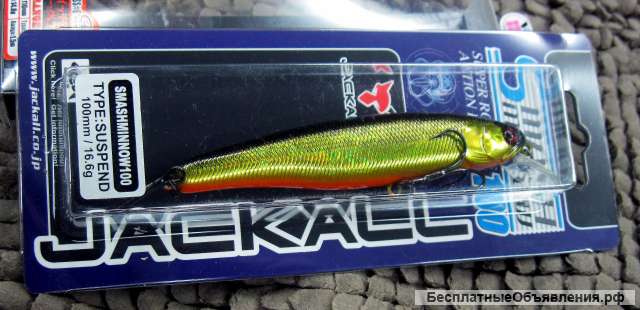 Jackall Smash Minnow 100SP hl gold & black