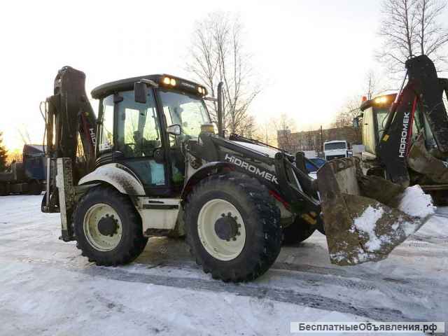 Экскаватор-погрузчик HIDROMEK 102, равноколесник, идеал