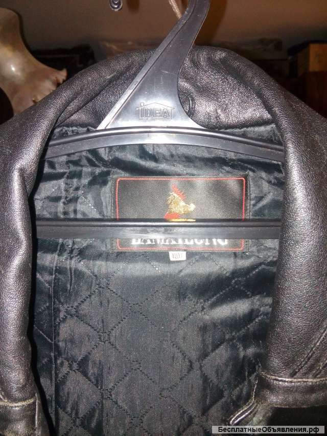 Кожаное пальто с подкладкой