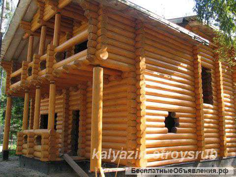 Срубы ручной рубки из сосны
