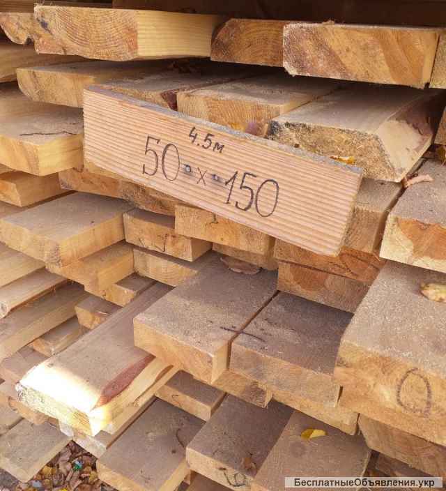 Брус 50х150х 4м, 4,5м и 6метров, блок хаус, вагонка, доска пола, фальш брус