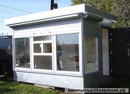 Киоск для уличной торговли 3,0х2,5х2,5м, эконом, новый