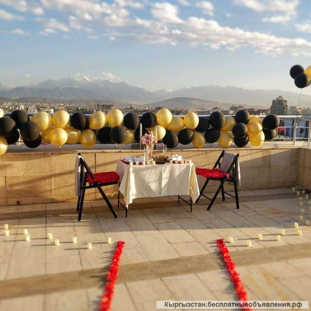 Романтическое свидание на крыше в Бишкеке