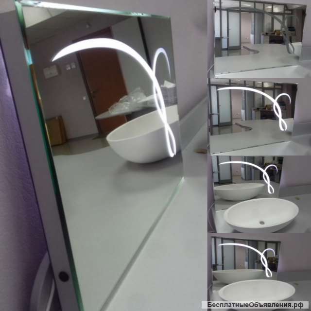 Оригинальные зеркала с led-подсветкой для ванной комнаты