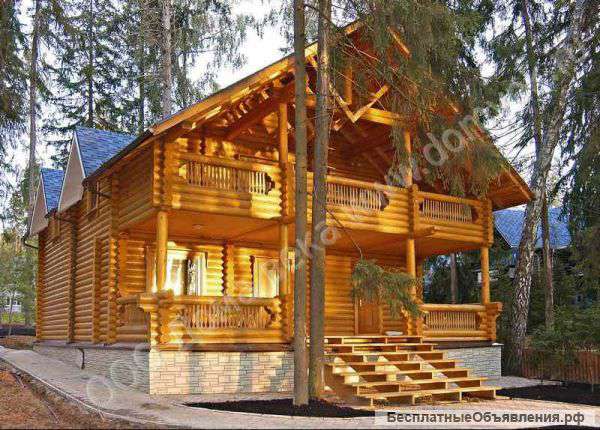 Оцилиндрованное бревно, Проект и Строительство дома под ключ