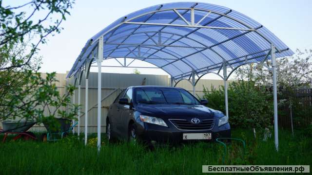 Навес над автомобилем по размеру заказчика