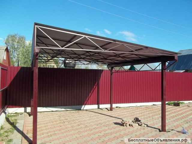 Навес над автомобилем по размеру заказчика