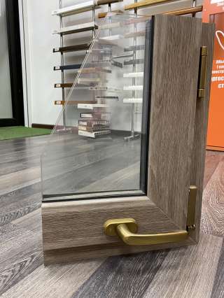 Окна из Казахского профиля GALWIN цвет «sheffild серый»