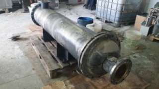 Теплообменник трубчатый нержавеющий, площадь теплообмена 13,5 кв.м.