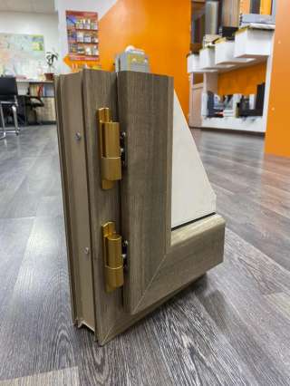 Окна металлопластиковые из Турецкого профиля Bauplast цвет "Антик"