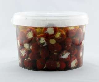 Фаршированные македонские перчики с сыром в ассортименте 1,8 кг чистого продукта (ассортимент)