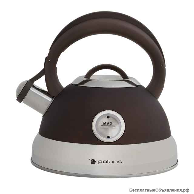 Чайник для плиты Polaris Etna-3L свисток коричневый