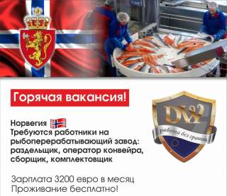 Вакансия в Норвегии