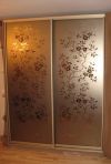 Двери купе зеркало(цветы)