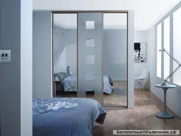 Двери купе комбинированные (сатин)