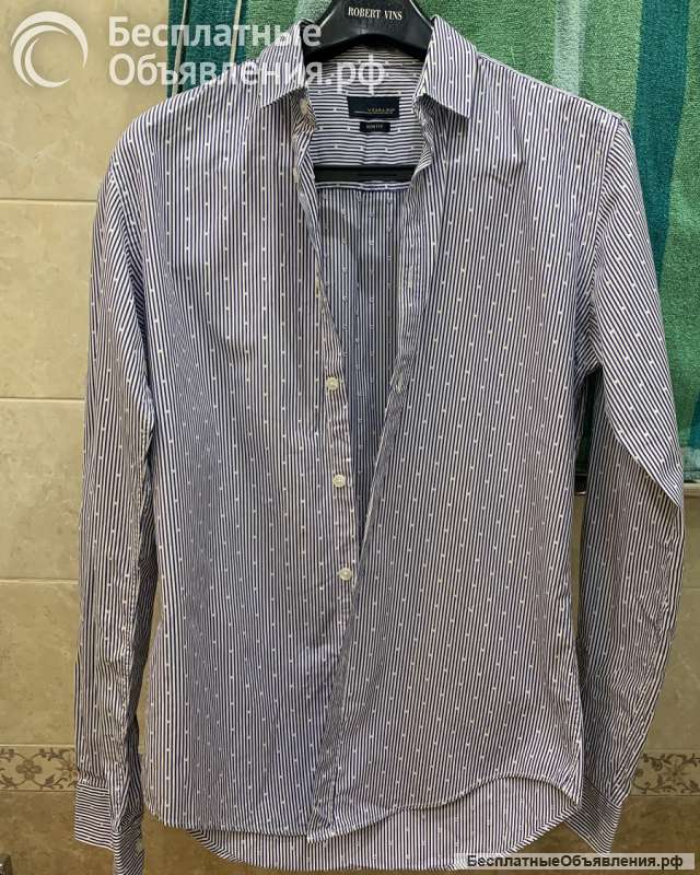 Рубашка в полоску ZARA MAN х/б SLIM FIT