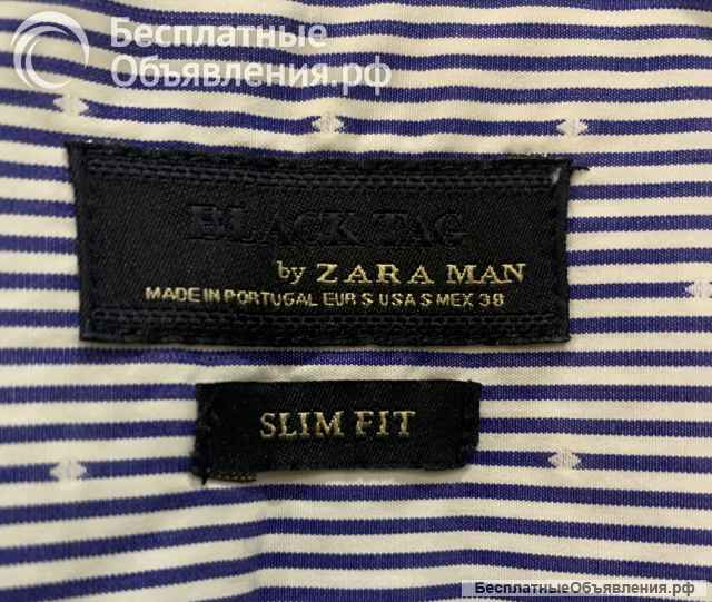 Рубашка в полоску ZARA MAN х/б SLIM FIT