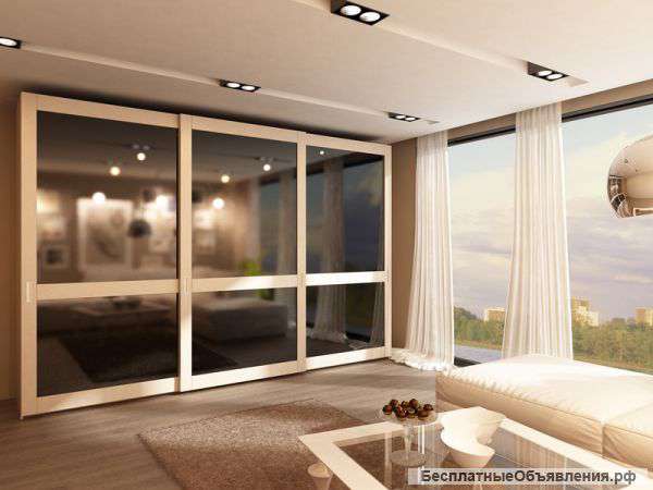 Двери-купе стекло Бронза