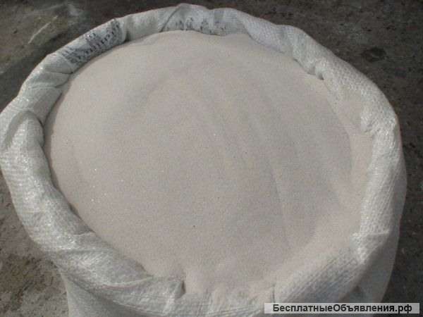 Песок кварцевый белый в мешках фр. 0 - 0,63 мм (50кг)