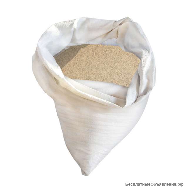 Песок кварцевый сухой в мешках фр.0,5-1,2 мм (50 кг)