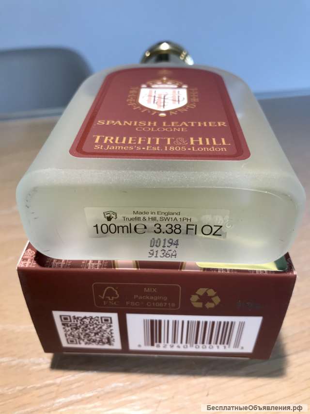 Парфюм мужской Truefitt & Hill Spanish Leather 100 мл. одеколон