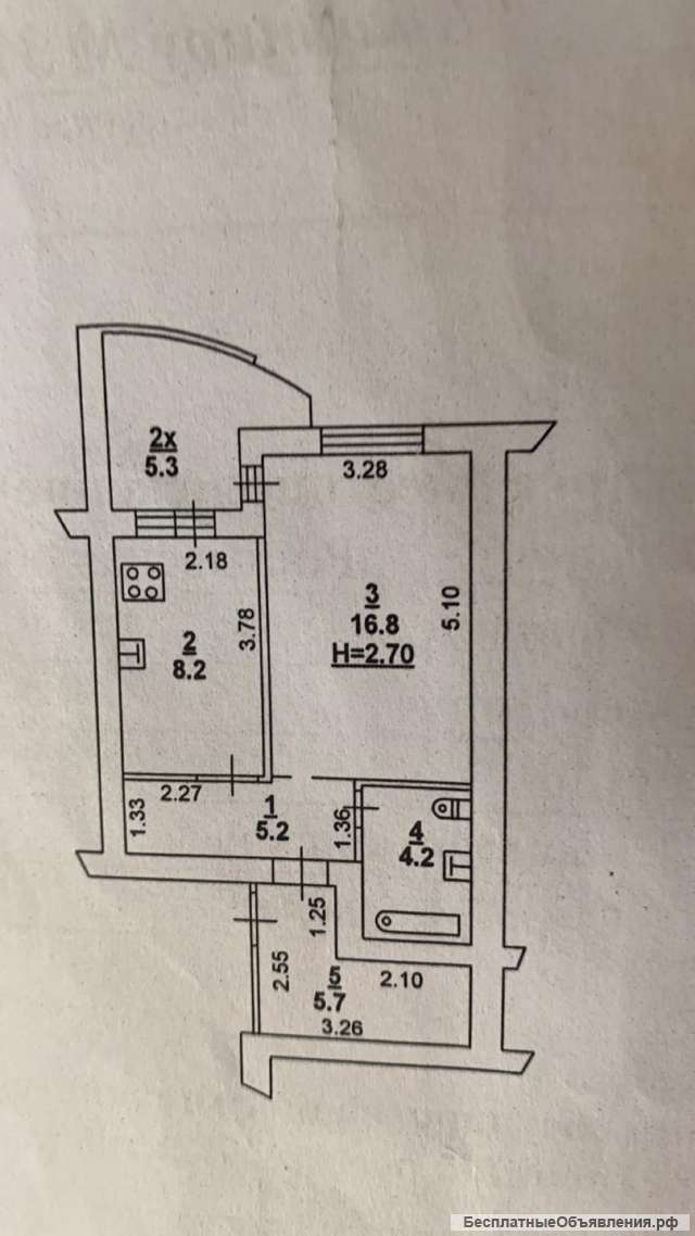 1 комнатная кв-ра, Центр, Красноармейская, 7/10кирп; 45/25/10евроремонт, Цена 4300000