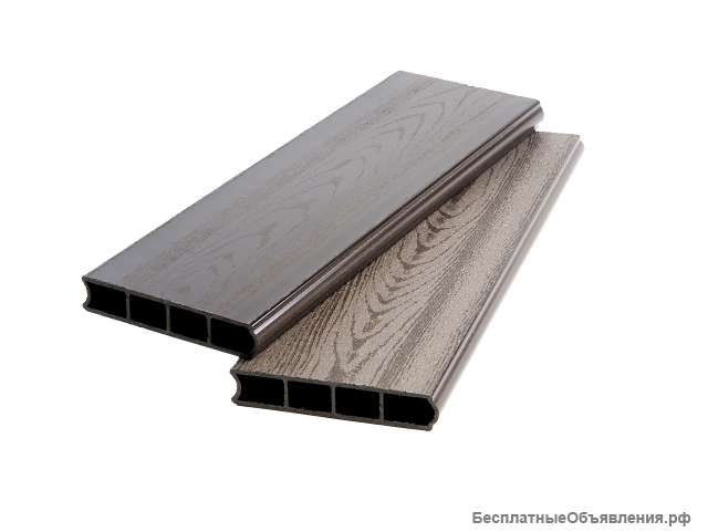Доска для грядок ДПК 150х30 мм, цвет Венге и Графит