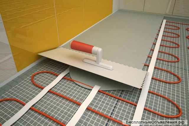 Тёплый пол. Кабель на катушке (под плитку и в стяжку).