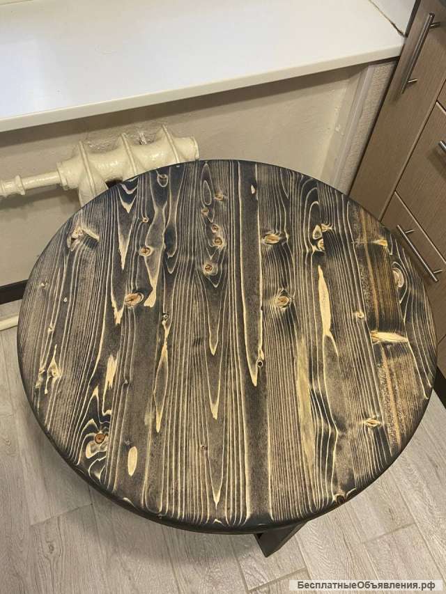 Столик в стиле лофт столешница из массива