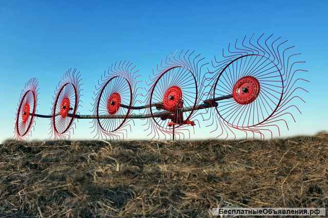 Грабли ворошилки усиленные ГВК-3,5М (5 колес, захват 3,5 метра, спица 7 мм)