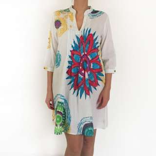 Туника пляжная (Индия) с принтом "яркость лета"