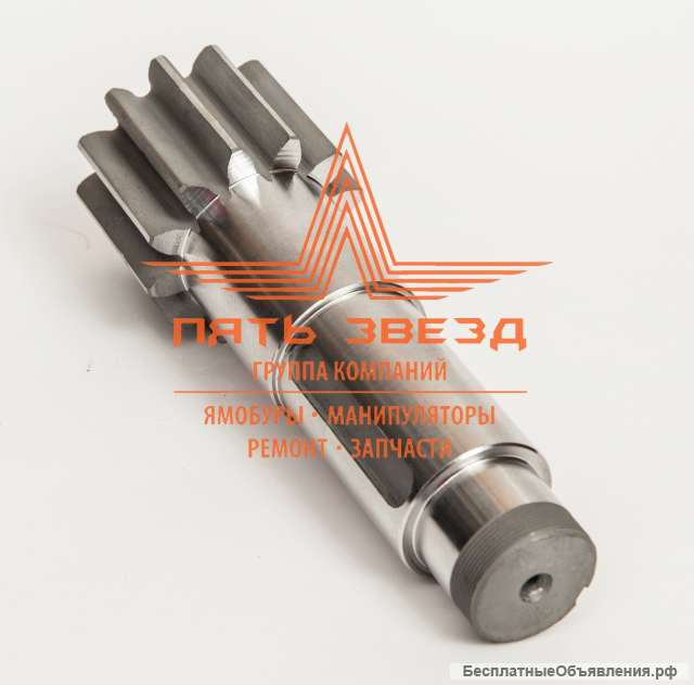 Вал шестерня для редуктора поворота крана кму