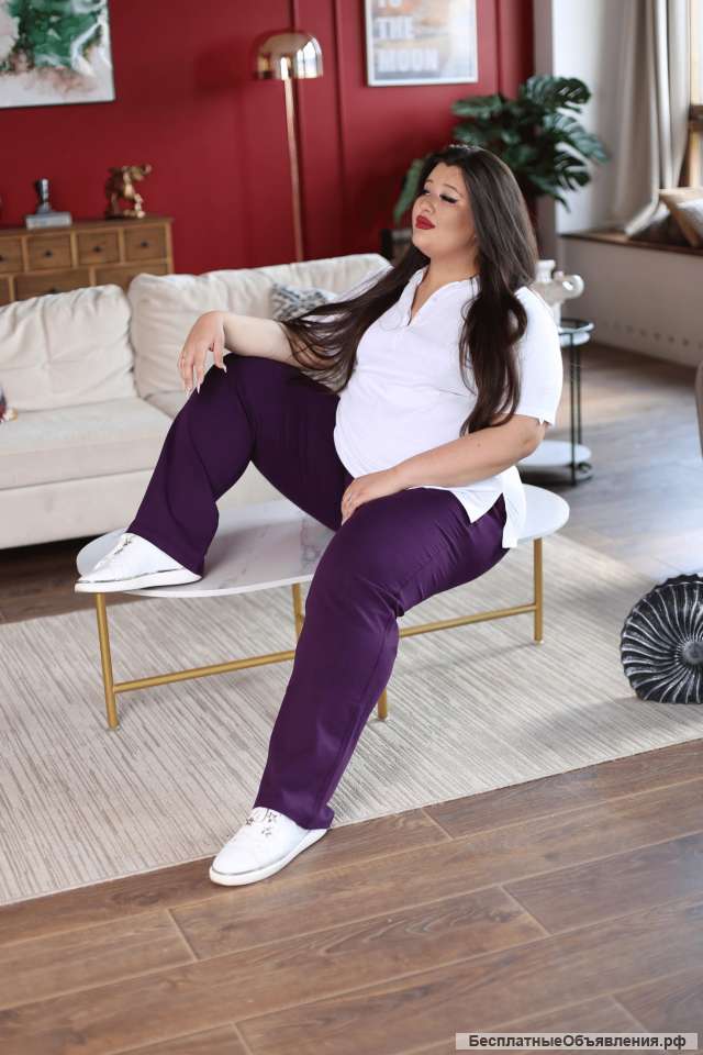 Брюки женские очень большого размера до 74