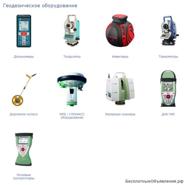 Геодезическое оборудование