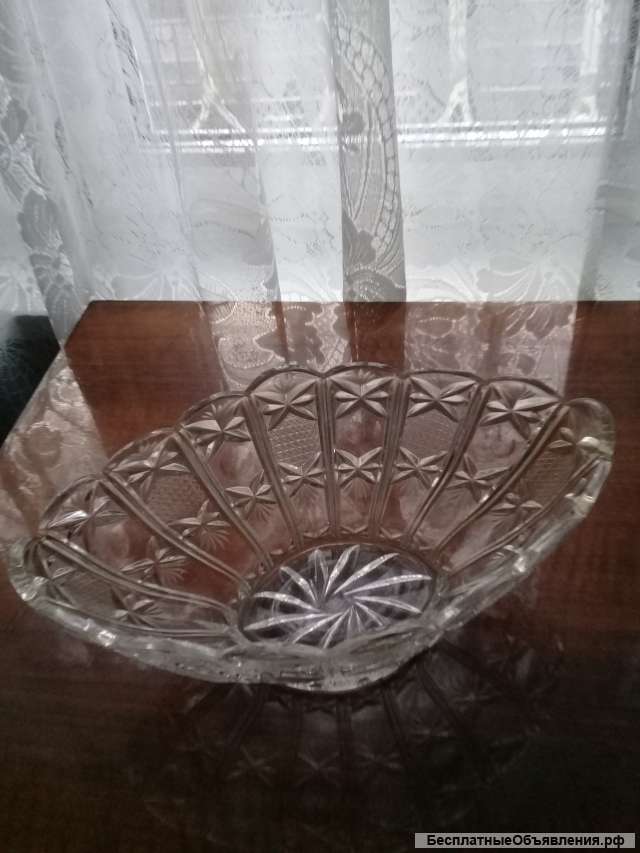 Ваза для фруктов хрусталь
