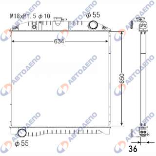 HINO RANGER 2005- Радиатор охлаждения двигателя