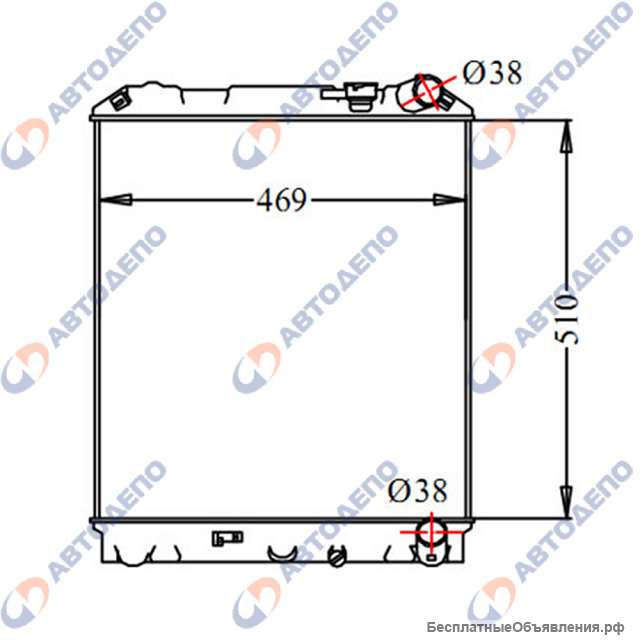 ISUZU ELF 2005- Радиатор охлаждения двигателя