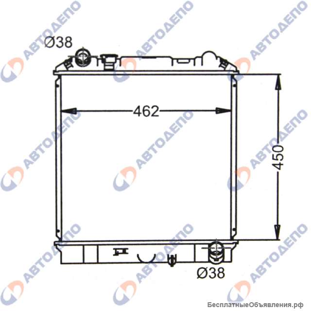 ISUZU ELF 1999- Радиатор охлаждения двигателя