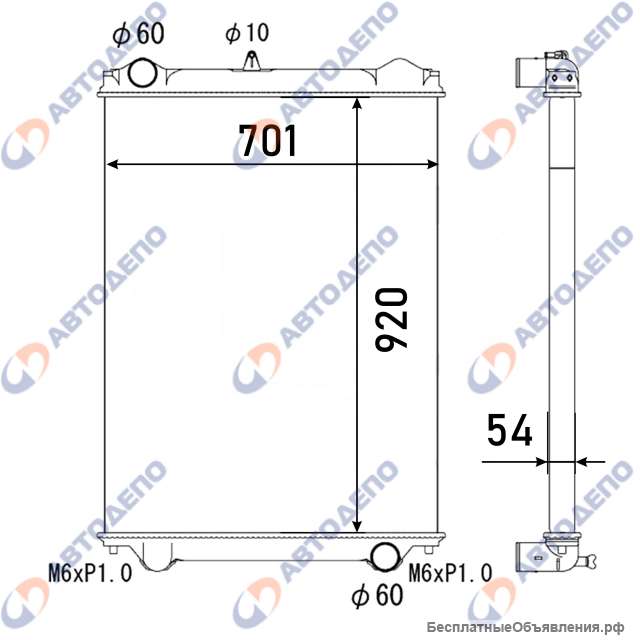 ISUZU GIGA 2000- Радиатор охлаждения двигателя