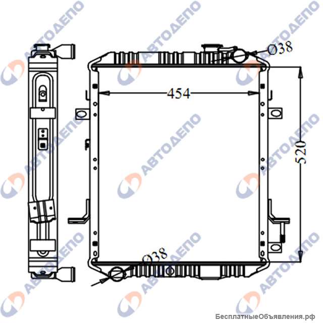 ISUZU ELF Радиатор охлаждения двигателя (арт. IS-0088-49)