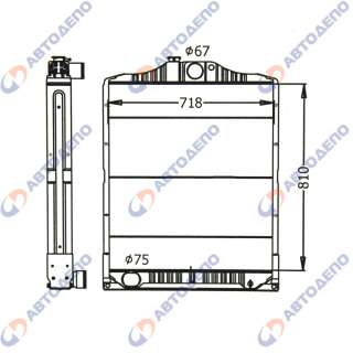MITSUBISHI Радиатор охлаждения двигателя МЕДНЫЙ