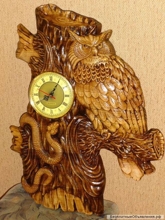 Часы: настенные, каминные из массива дерева