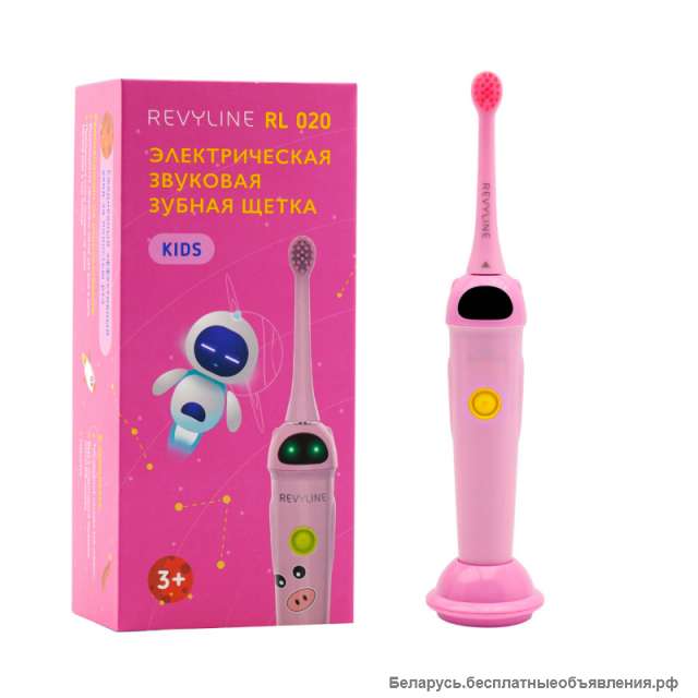 Розовая щетка Revyline RL 020 Kids для девочек