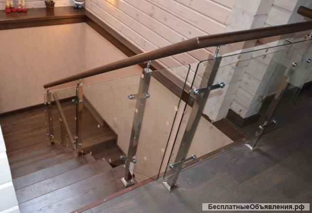 Стеклянные и цельностеклянные ограждения для лестниц, балконов, атриумов, парапетов