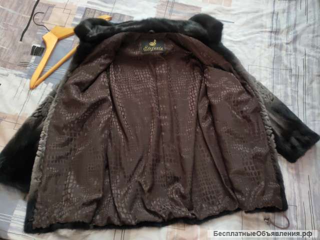 Норковая шуба 42-44 с капюшоном Stefania