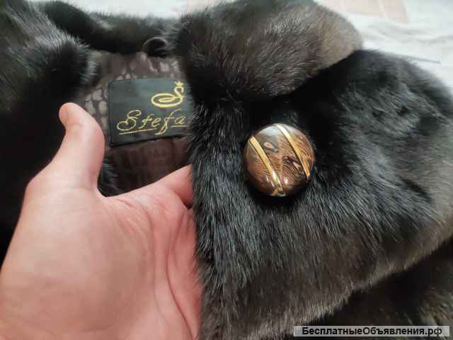 Норковая шуба 42-44 с капюшоном Stefania