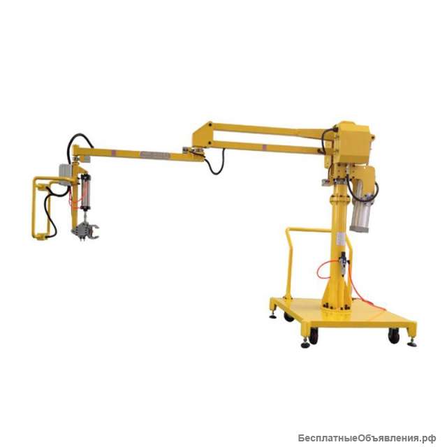 Пневматический вакуумный робот на передвижной платформе