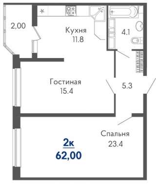 Просторная квартира, совмещённый санузел