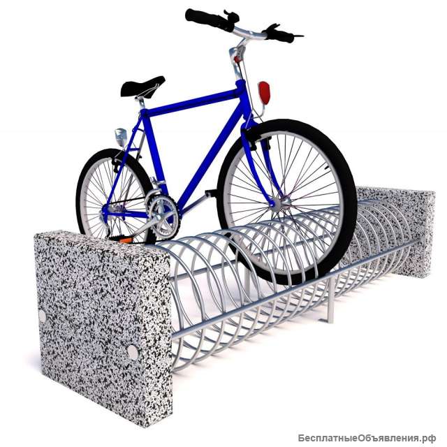 Велопарковка нержавеющая сталь и бетон