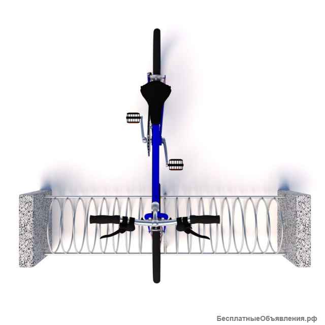 Велопарковка нержавеющая сталь и бетон